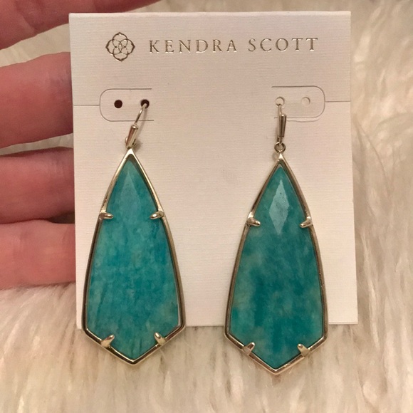 Kendra Scott Jewelry - Rare Kendra Scott Caroline Amazonite earrings